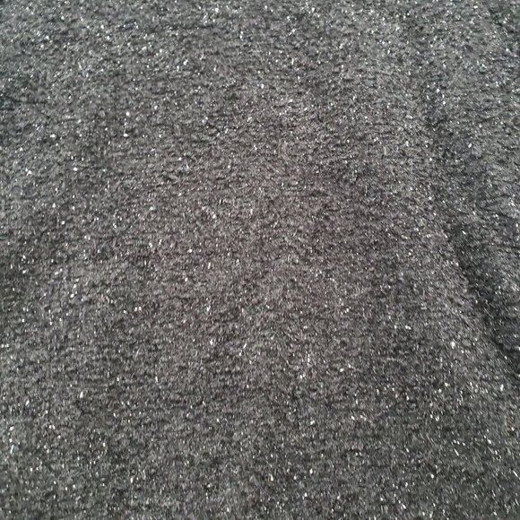Vintage Kathie Lee Womens V Neck Black Metallic Knit Top Party Glam Sparkly Y2K - Picture 2 of 6